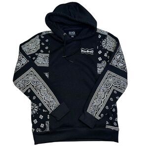 Dogg Supply by Snoop Dogg Paisley Pullover Hoodie Bandana Print Hip Hop Sz S